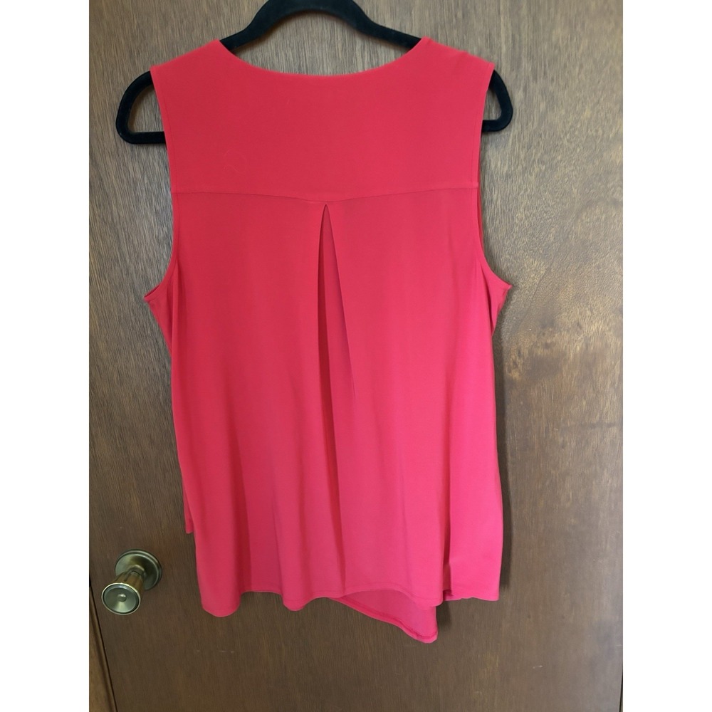 roz & Ali Size L Red Tank Top (A207) - Picture 3 of 4